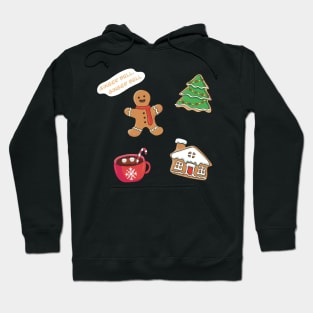 Christmas Gingerbread Stickers Hoodie